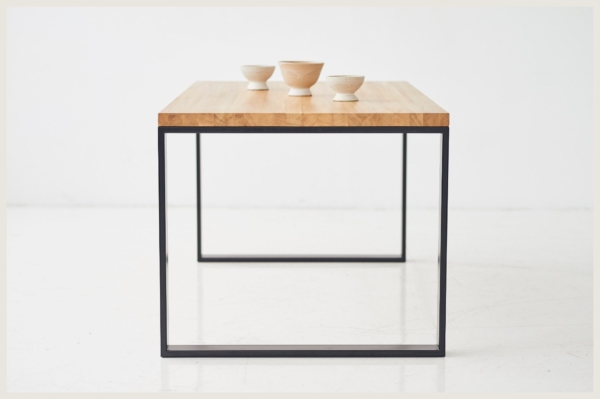 Stół minimalistyczny do kuchni, stół z drewnianym blatem dębowym blatem stół nowoczesny warszawa