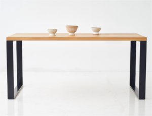 Stół minimalistyczny z dębowym blatem do salonu, stół 160x90 dębowy 2